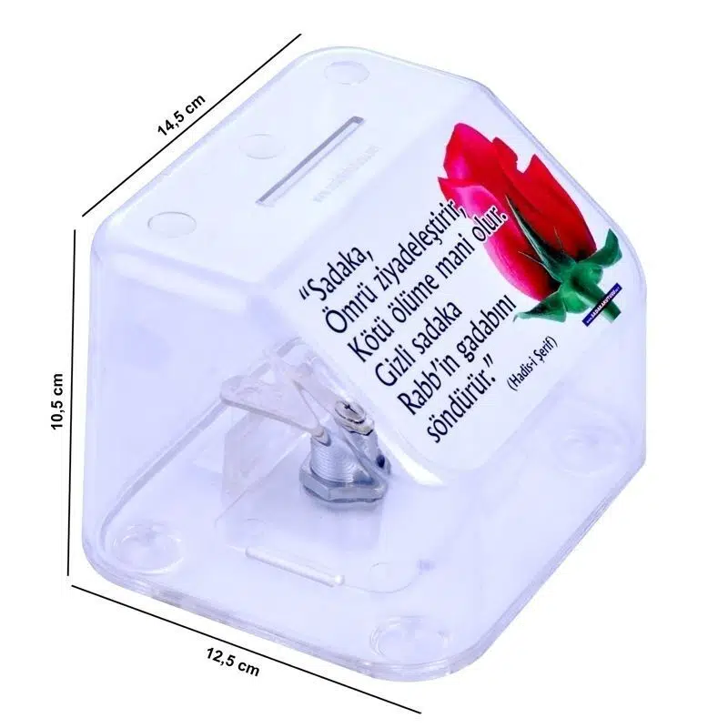 Unbreakable Plastic Charity Box (Small) 15x12x10 cm