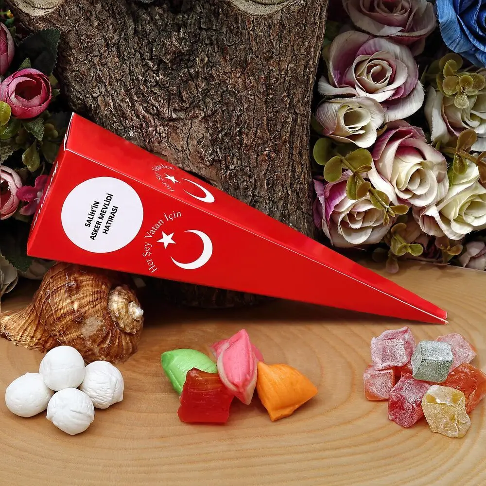 Asker Mevlüt Şekeri Kuş Lokumlu Mevlana Şekerli (70-80gr) 15cm