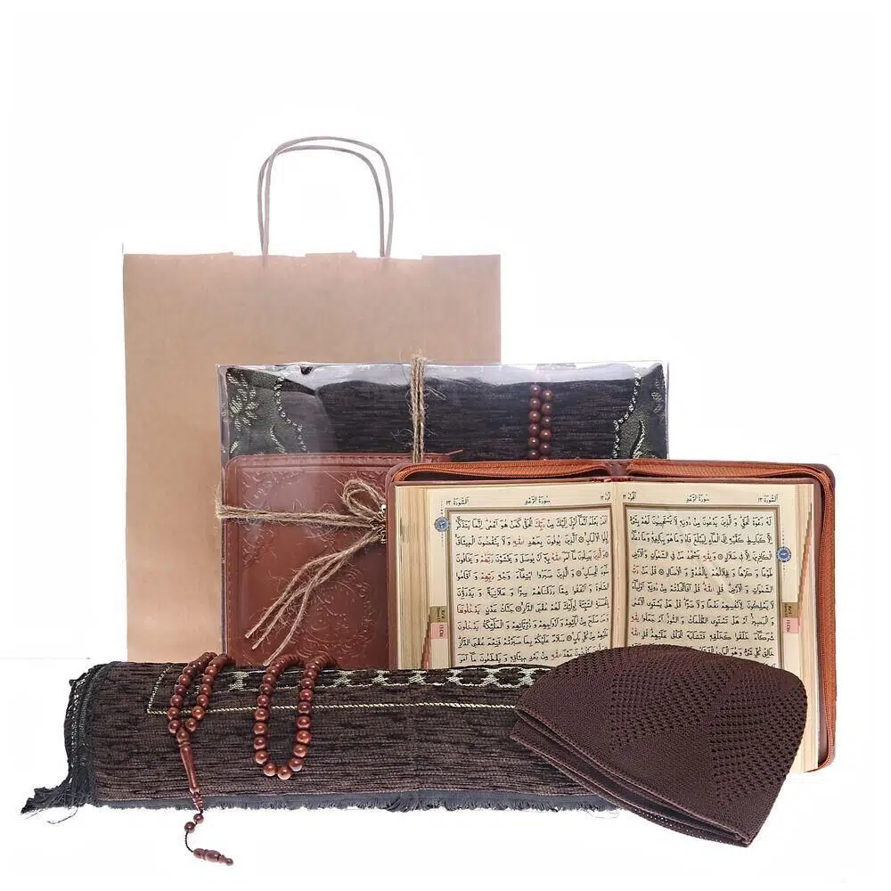 عيد الأب هدية سجادة صلاة, Pouched القرآن الكري� , طاقية, خشبي كوكا سبحة طق� 
