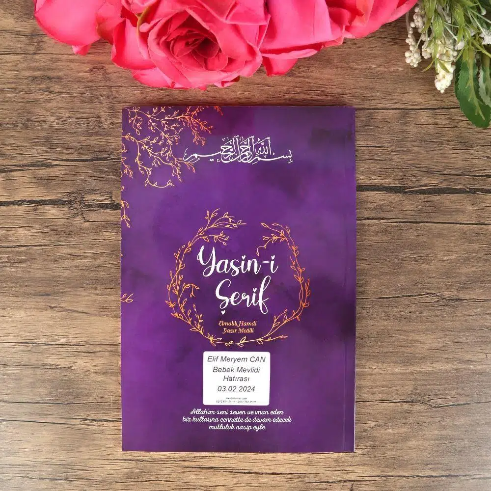Ekonomik Yasin Kitabı 10 Adet Ortaboy 16×24, 64 Sayfa, Etiket Hediyeli - Mor