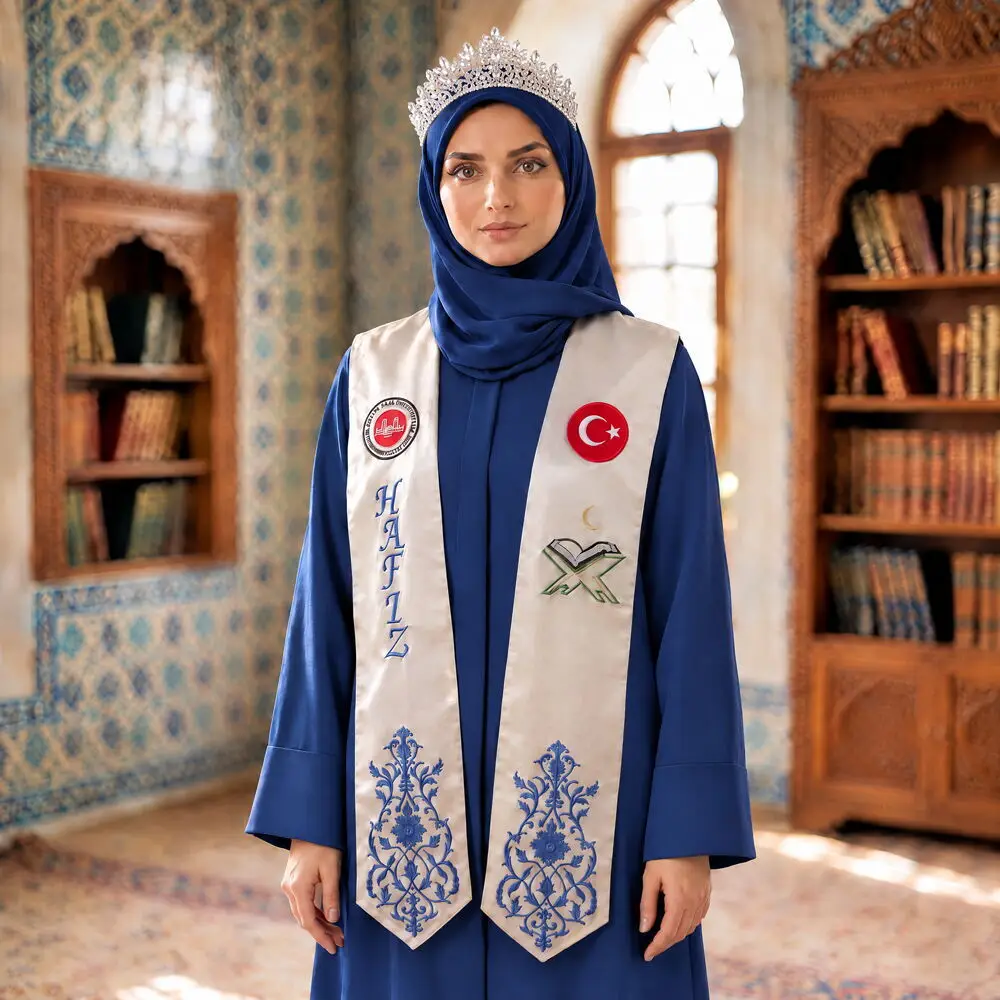 Hafızlık Bayan İcazet 4'lü Elbise Seti - İndigo (Toplu Alımlar İçin Bizle İletişime Geçiniz!)