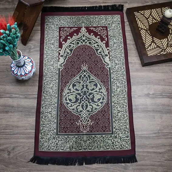 هدية نور حريري تفتة سجادة صلاة خ� ري 68×110 س�  - 200 غرا� 