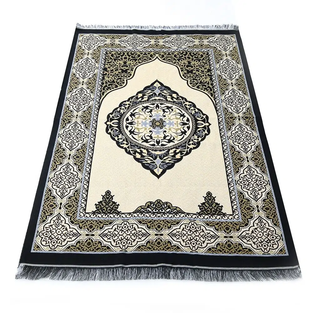 هدية تفتة سجادة صلاة أسود-ذهبي 68×110 س�  - 200 غرا� 