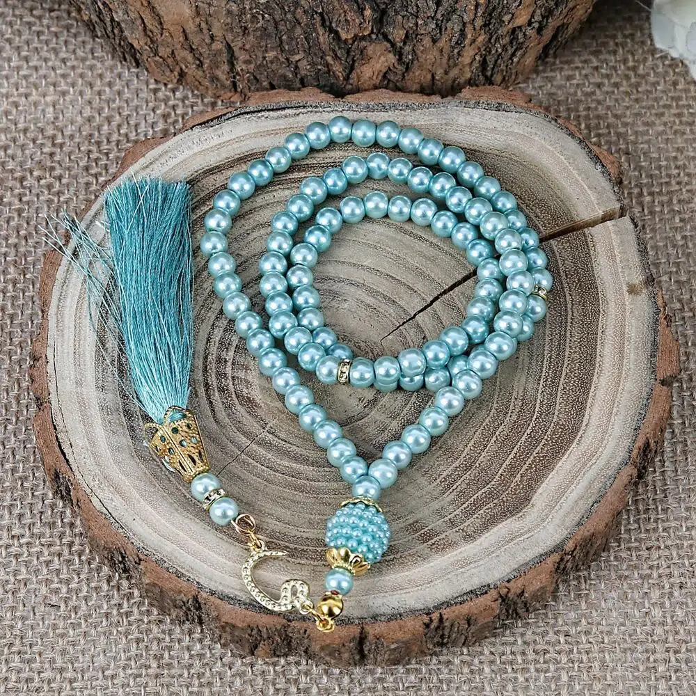 10 Pieces Pearl Prayer Beads (Tesbih) - Turquoise