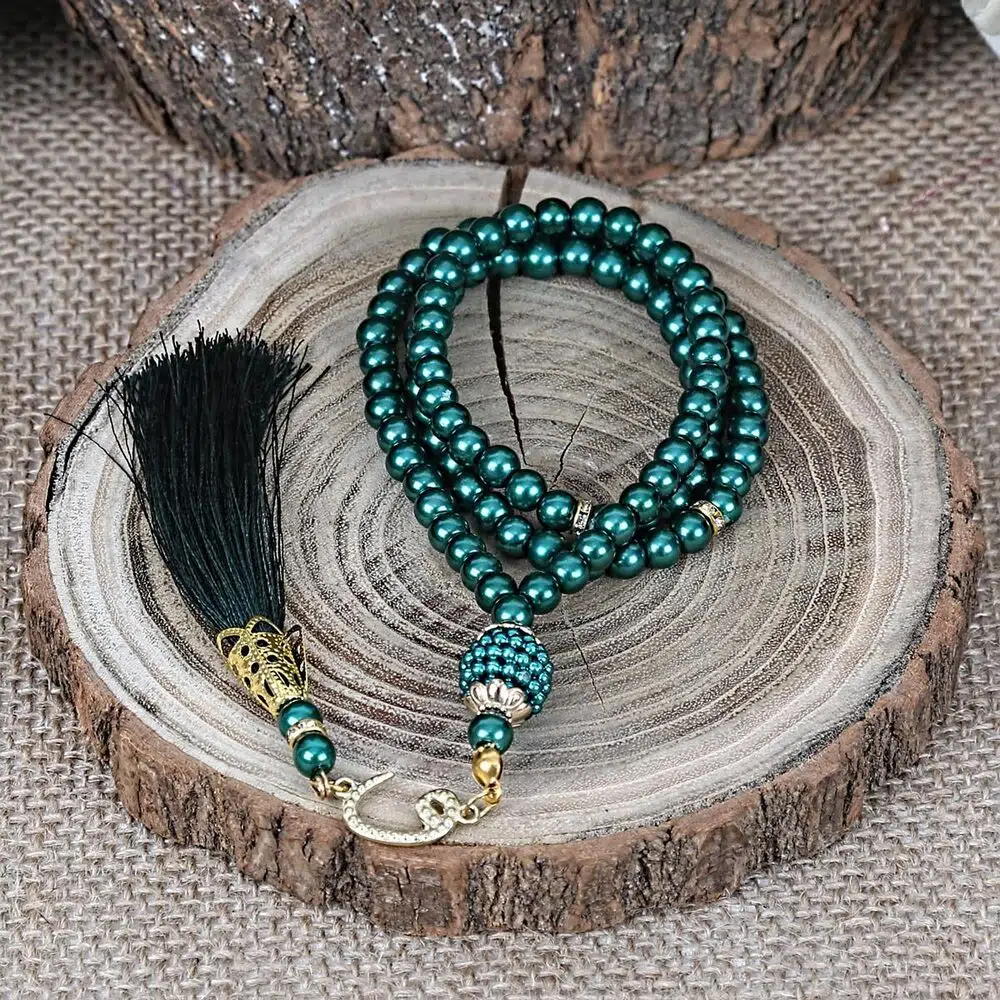 10 Pieces Pearl Prayer Beads (Tesbih) - Green