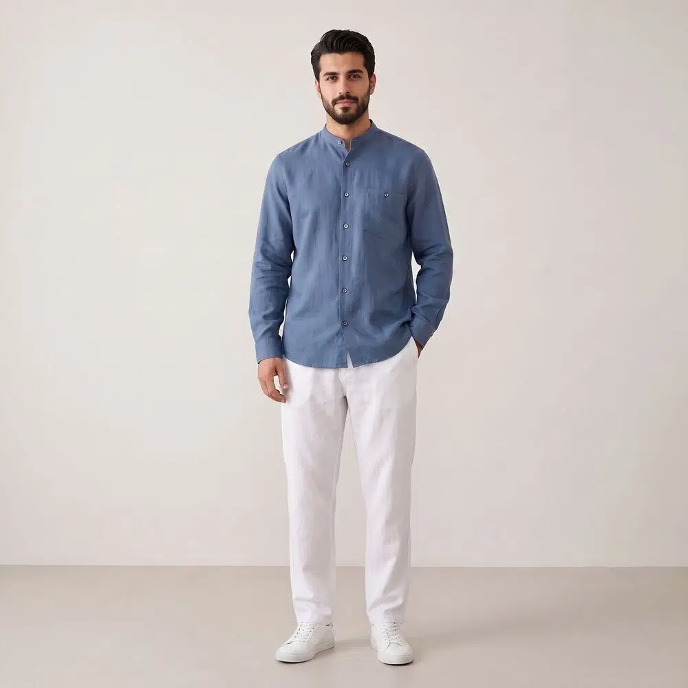 İndigo & Beyaz Müslin Takım