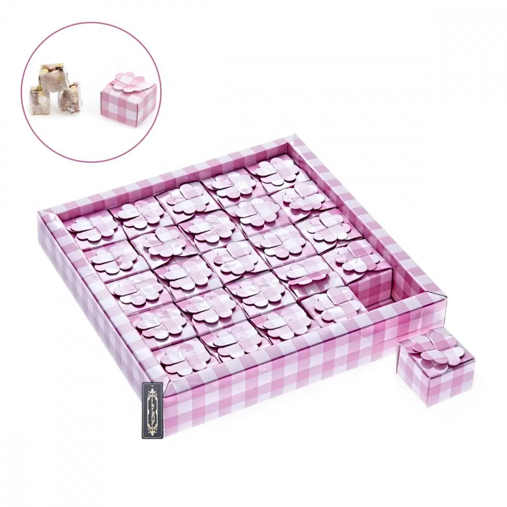 Baby Girl Lokum (Turkish Delight) Pistachio 25 Pieces - 20x20 cm