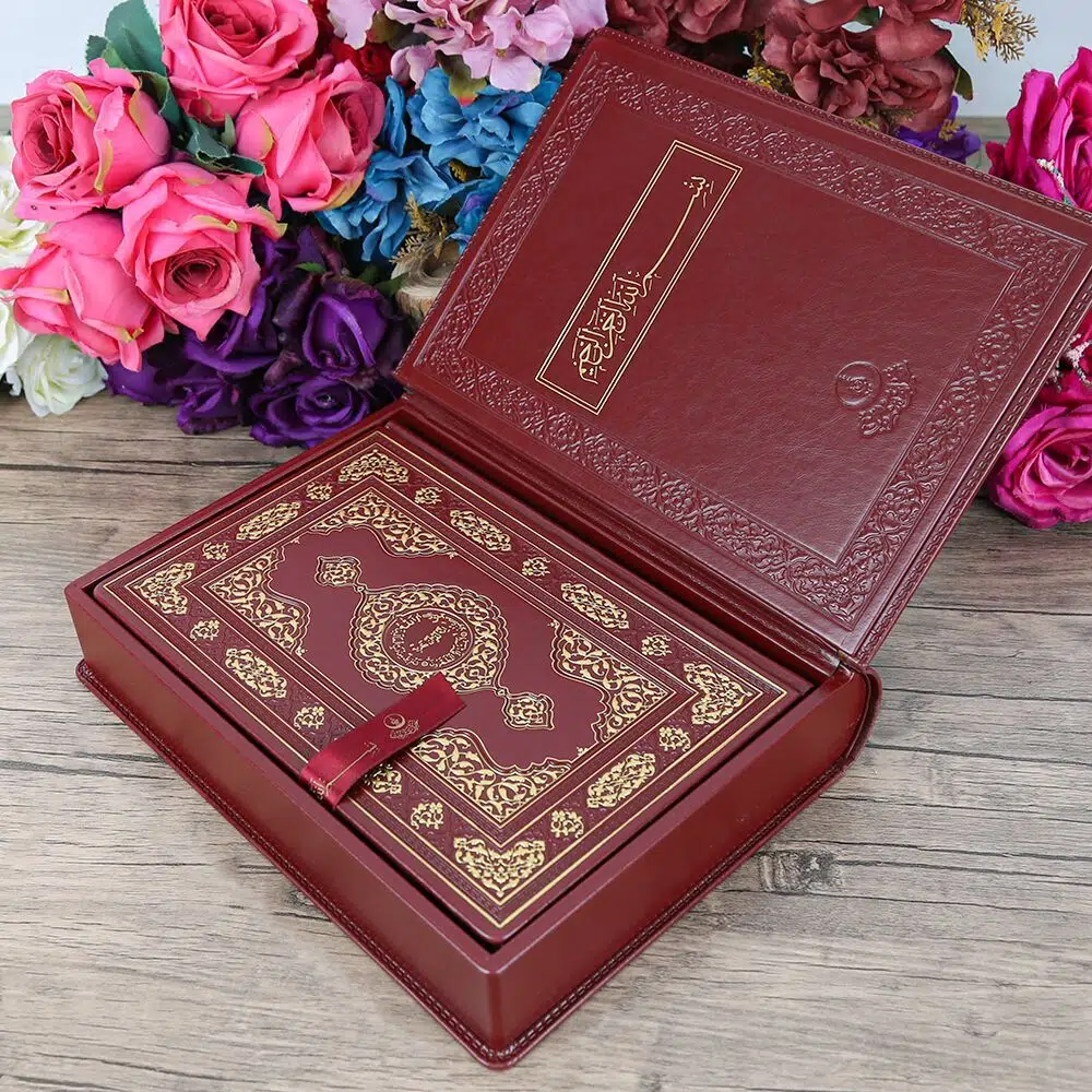 Prestij القرآن الكري�  (حج�  رحل 21x28 cm) تجليد خاص و خاص بعلبة, � ختو� 