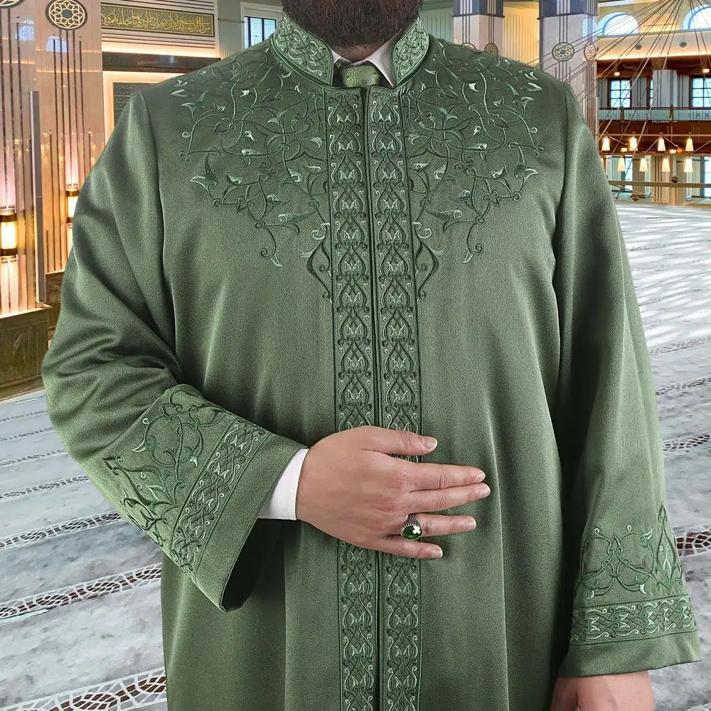 Luxury Dua Imam Robe (Cubbe) - Khaki Green