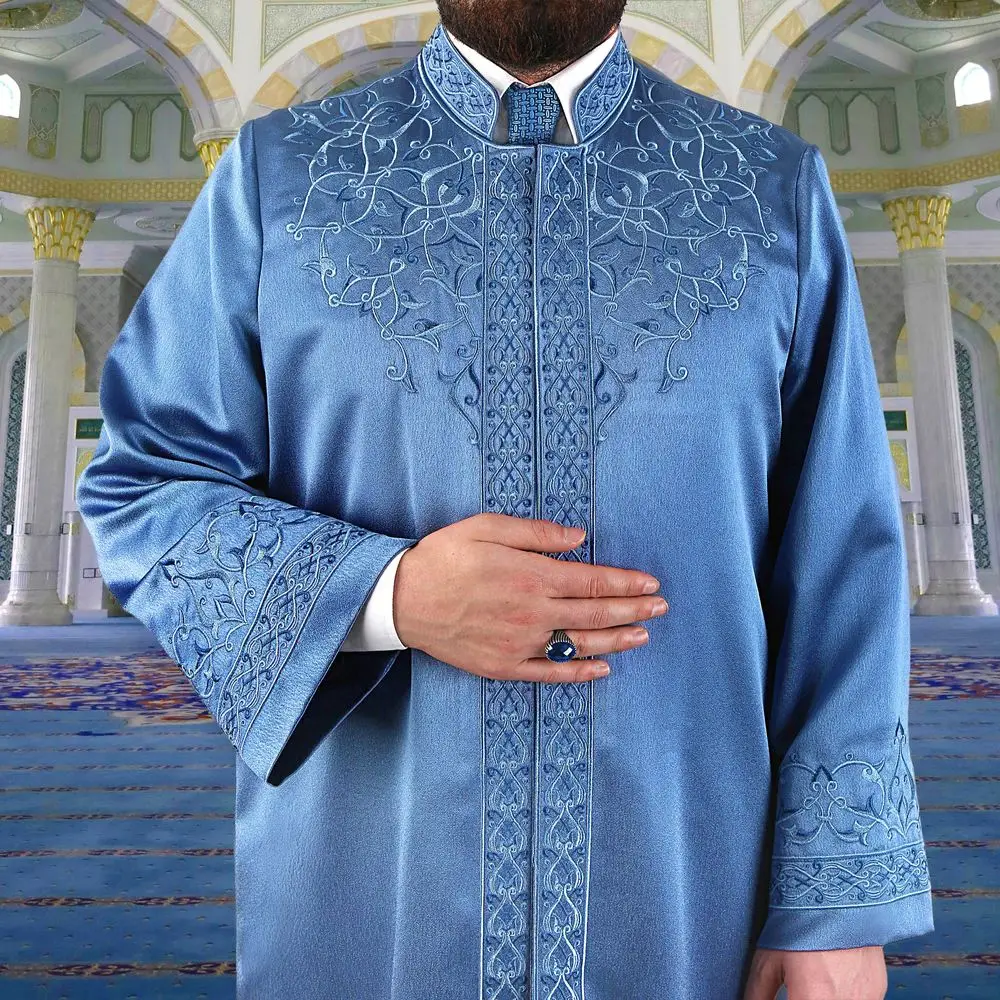 Lüks Mavera İmam Cübbesi- İndigo