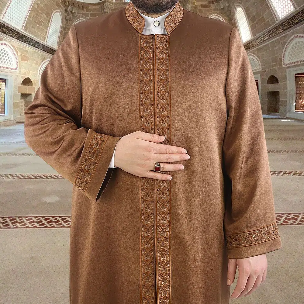 Lüks Muhacir İmam Cübbesi - Kahverengi