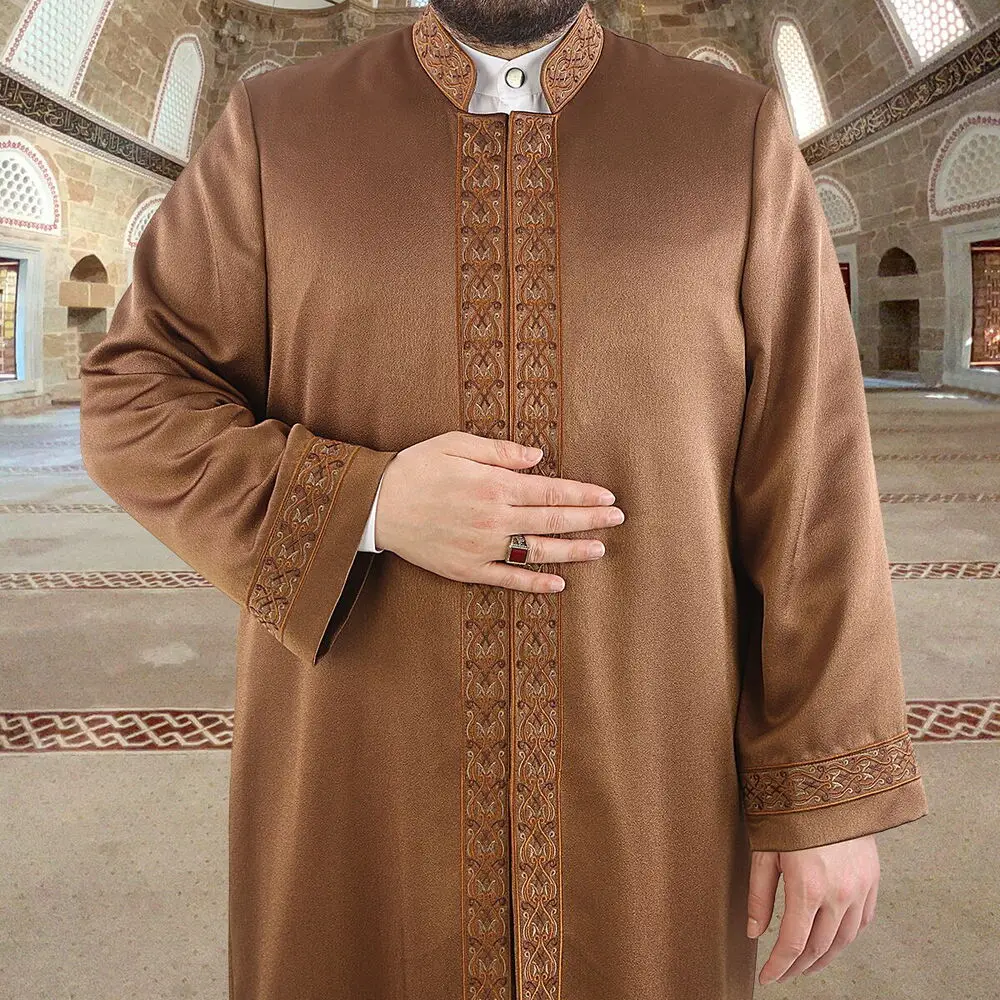 Lüks Muhacir İmam Cübbesi - Kahverengi