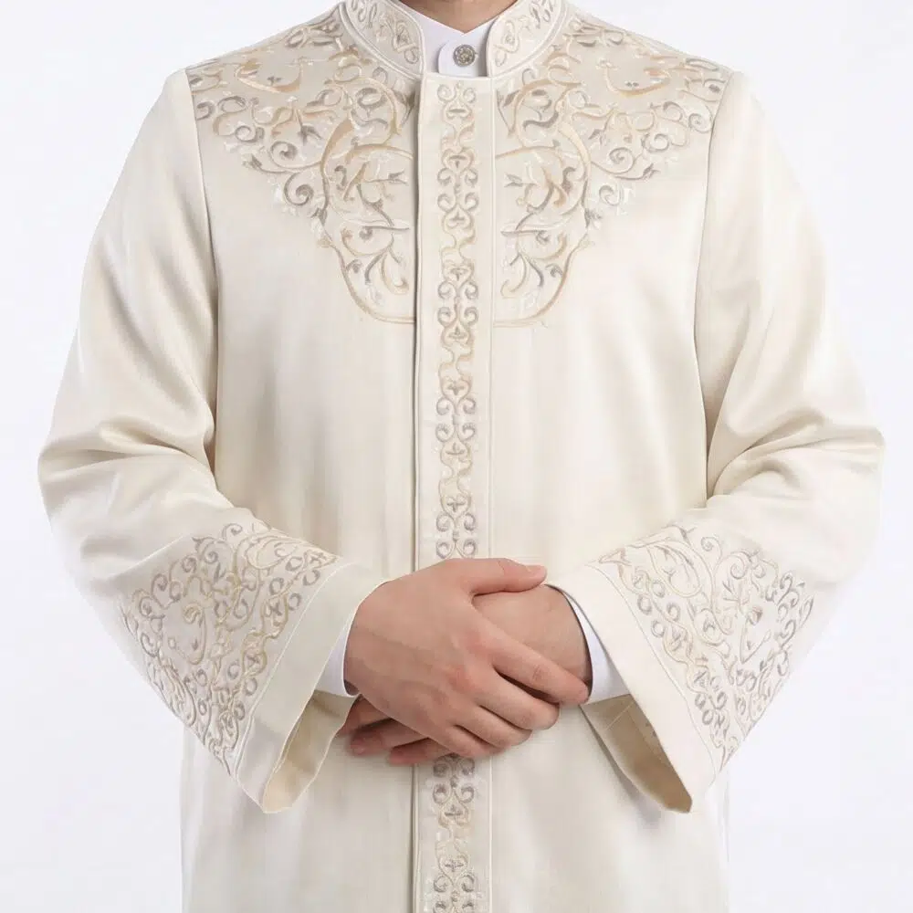Lüks Nevevi İmam Cübbesi - Krem