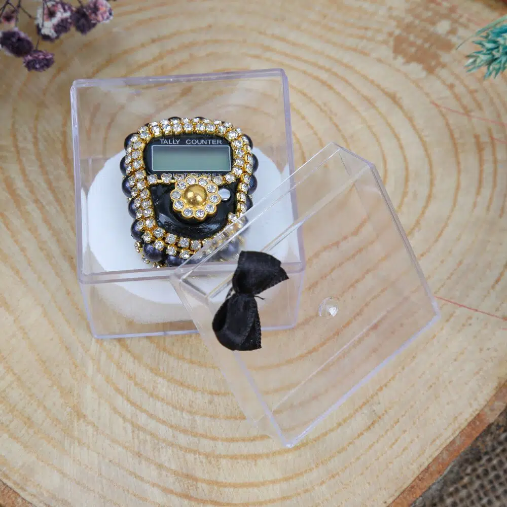 Luxury Stoned Zikirmatik - Black