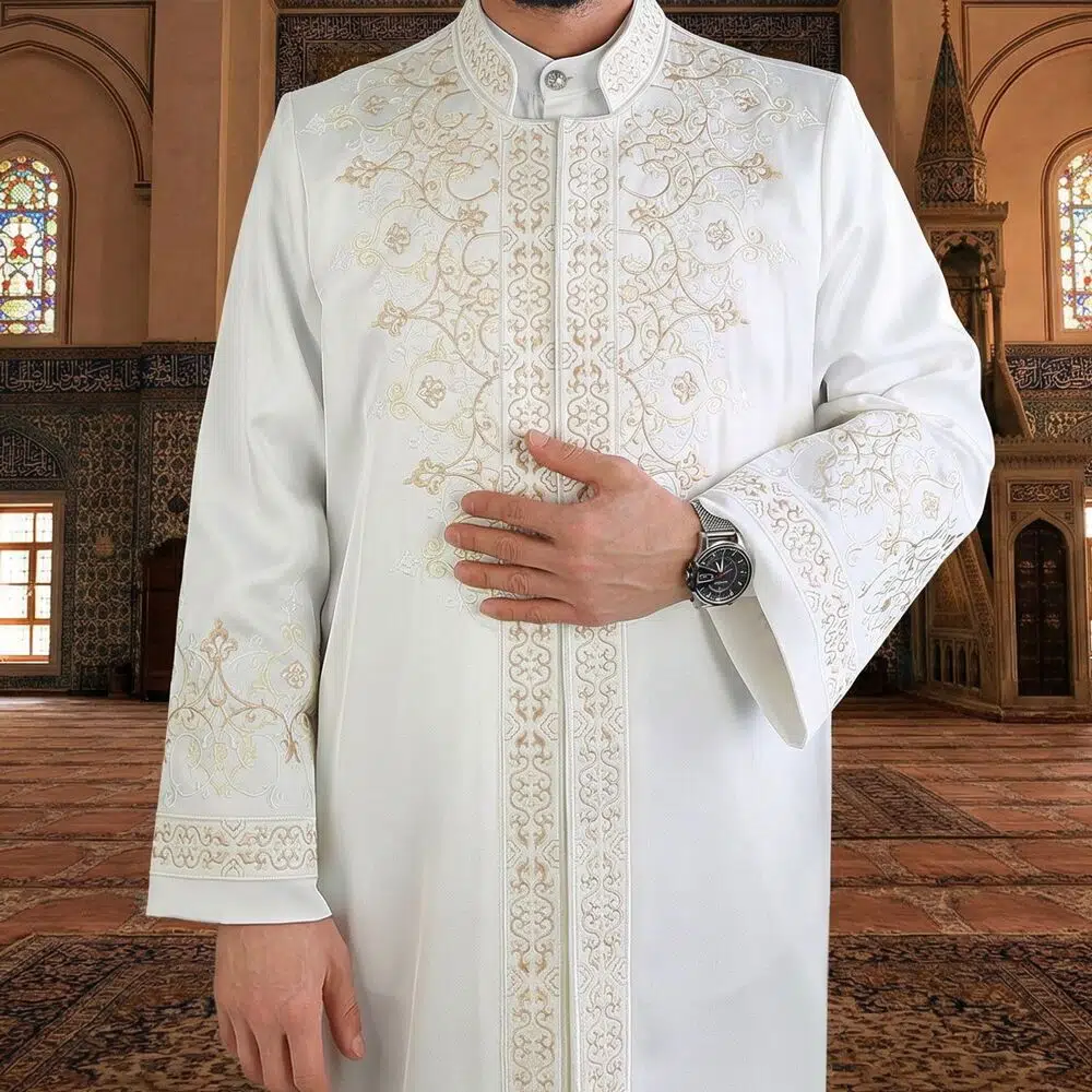 Luxury Vezkuru Imam Robe (Cubbe) - Cream