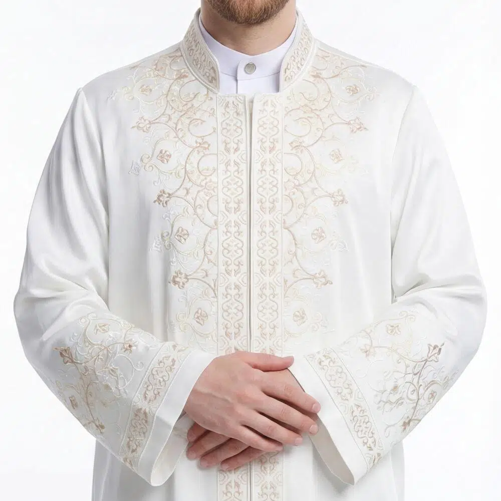 Lüks Vezkuru İmam Cübbesi-Krem