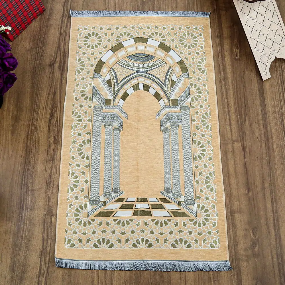 � يدينا فاخر شنيل سجادة صلاة لون ال� نك (66×116 س� ) 520 غرا� 