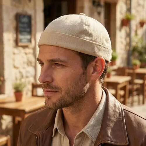 Mizan Hat Beige Linen