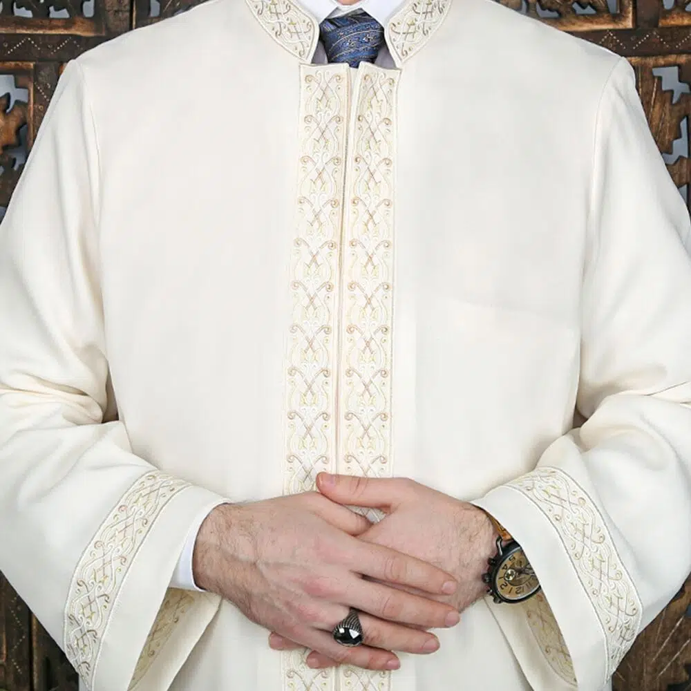 Luxury Mucahid Imam Robe (Cubbe) - Cream