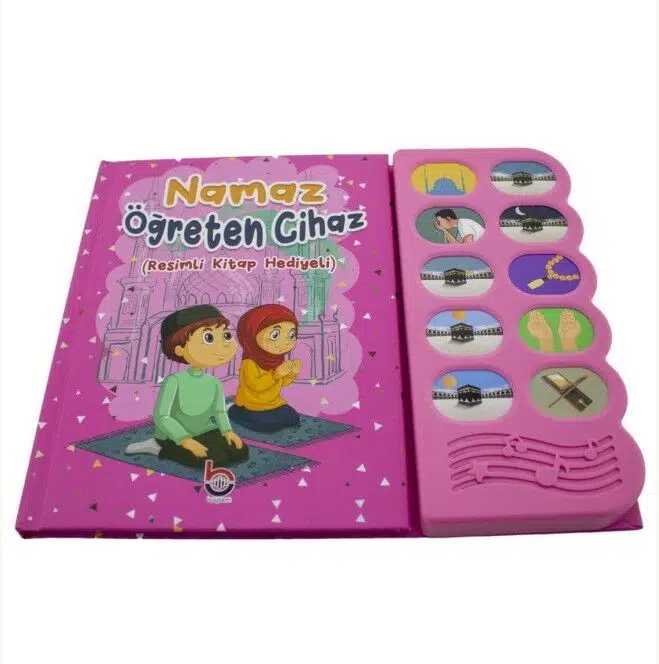 Namaz Öğreten Cihaz Resimli Kitap Seti Pembe -64 Sayfa