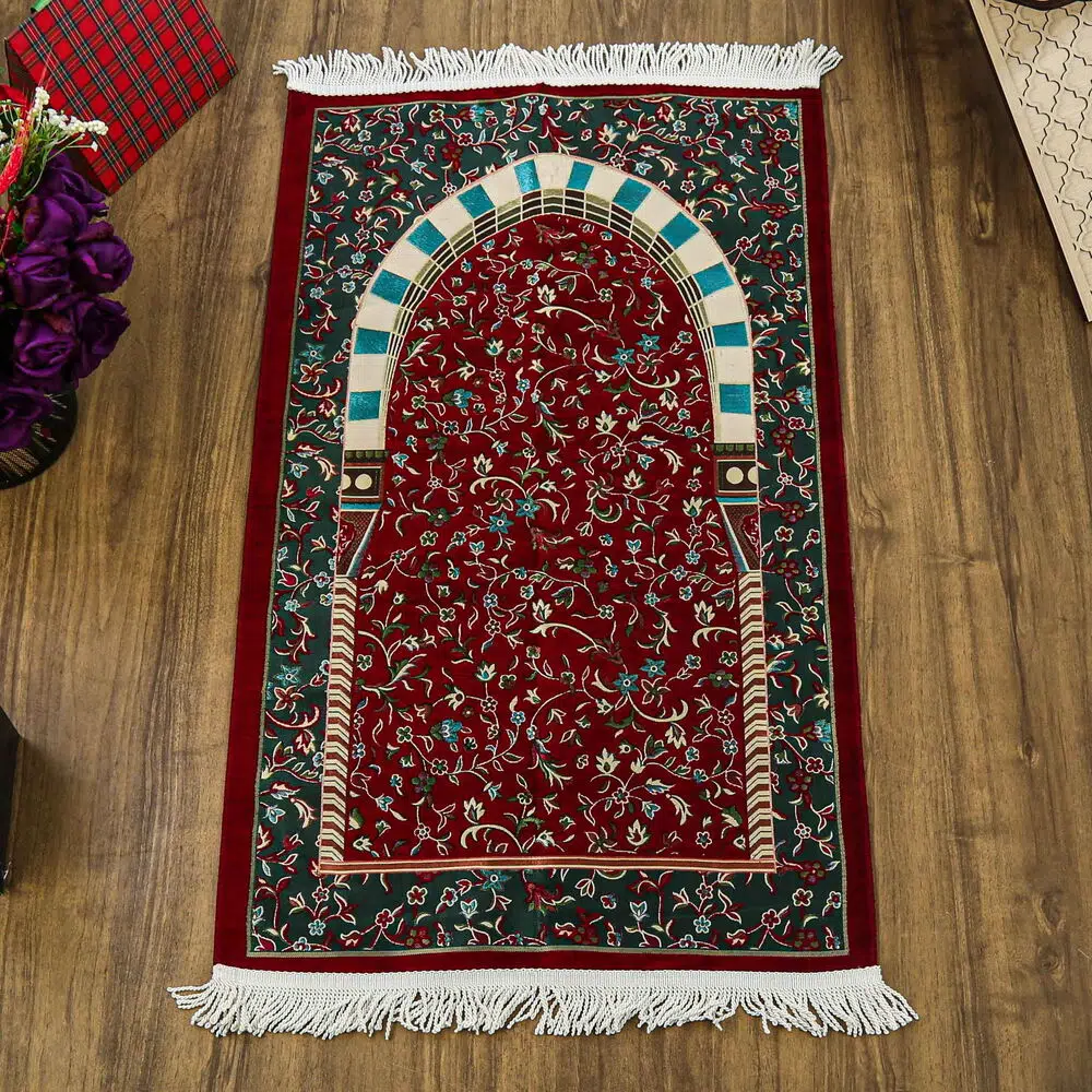 رافزا فاخر شنيل سجادة صلاة خ� ري (68×120 س� ) 650 غرا� 