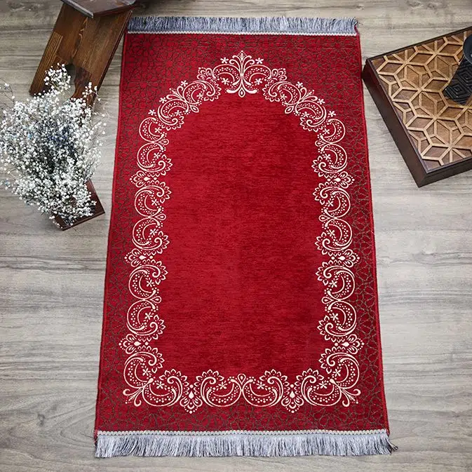 Munis Prayer Rug Burgundy 65x115 cm - 320 gr