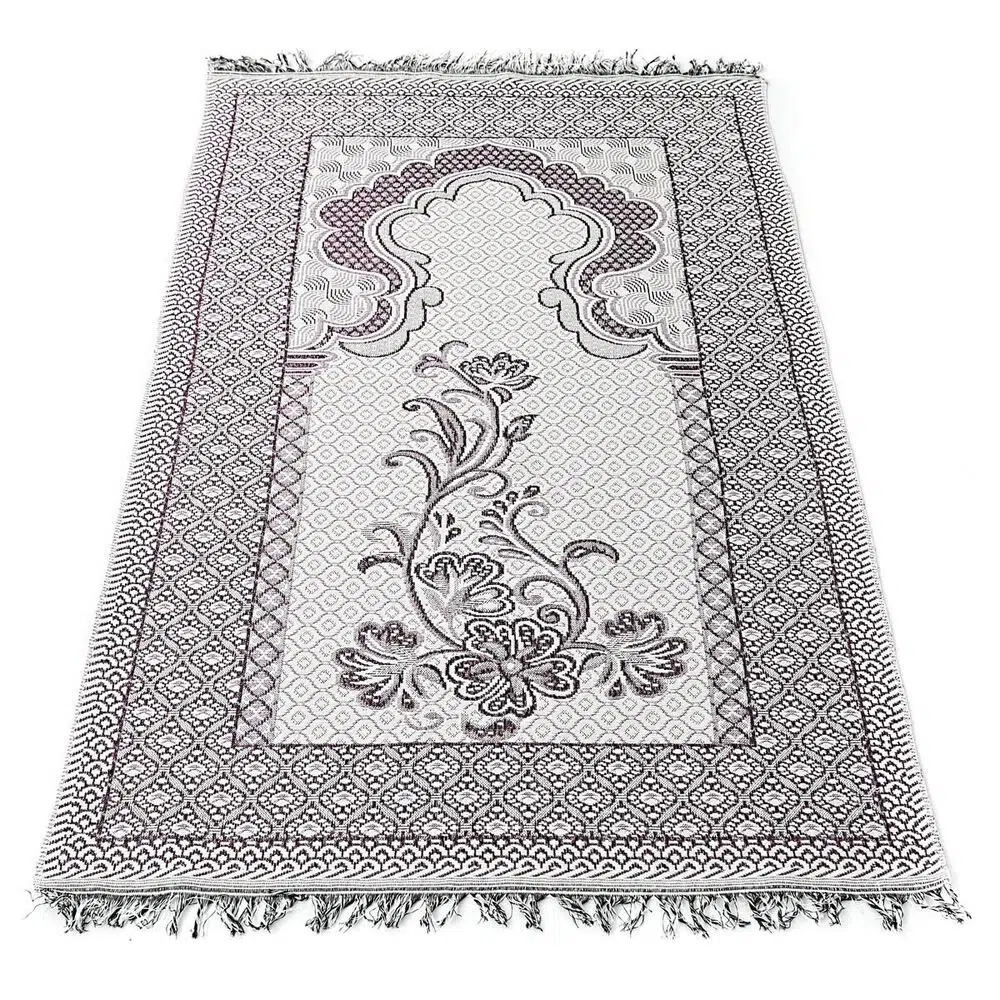 Super Glittery Brocade Prayer Rug Lilac 68x110 cm - 170 gr