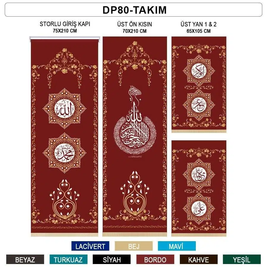 Roller Blind Minbar Curtain 4'Lü Set - DP80
