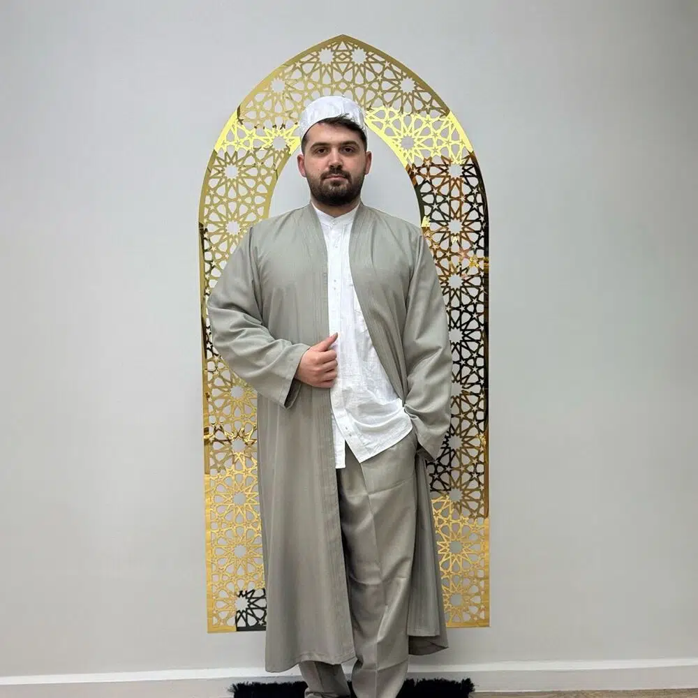 Sufi Robe Salvar Set - Stone Color