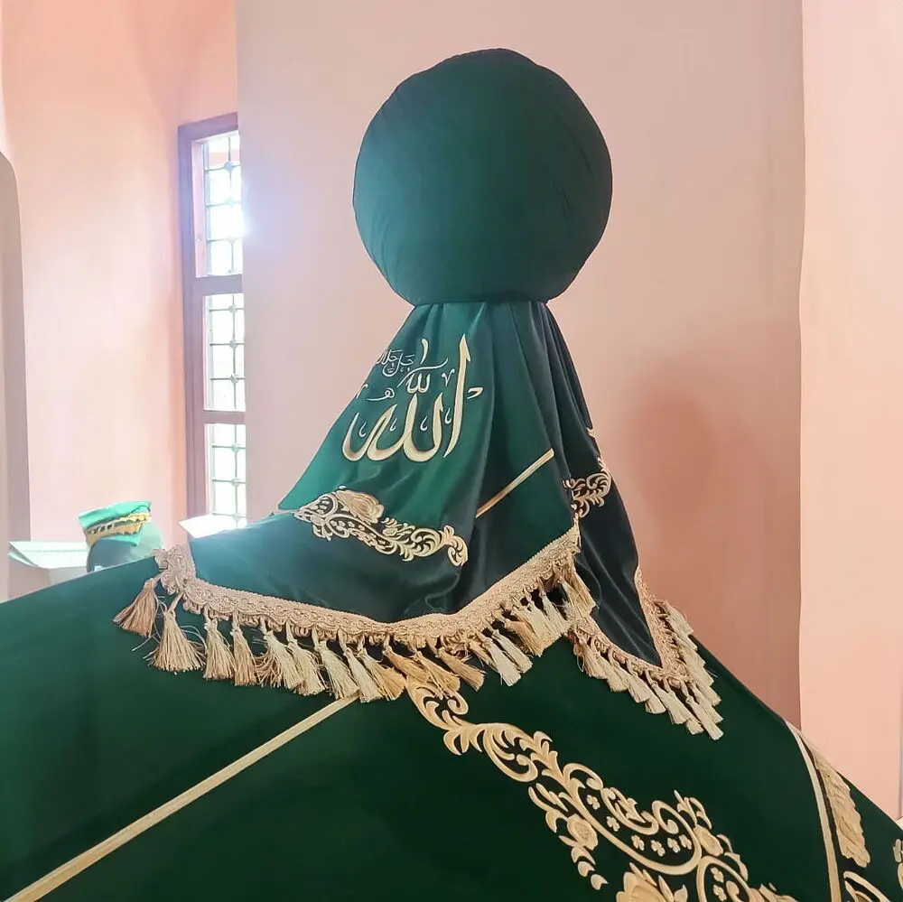 Türbe Sarık Altı Püşide Örtüsü Kabartma Nakış İşleme Lafzatullah Özel Ölçü Yapılmaktadır.